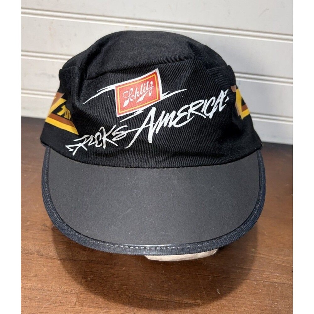 Vtg 80’s ZZ Top Rocks America Painters Hat Schlitz Tour Cap